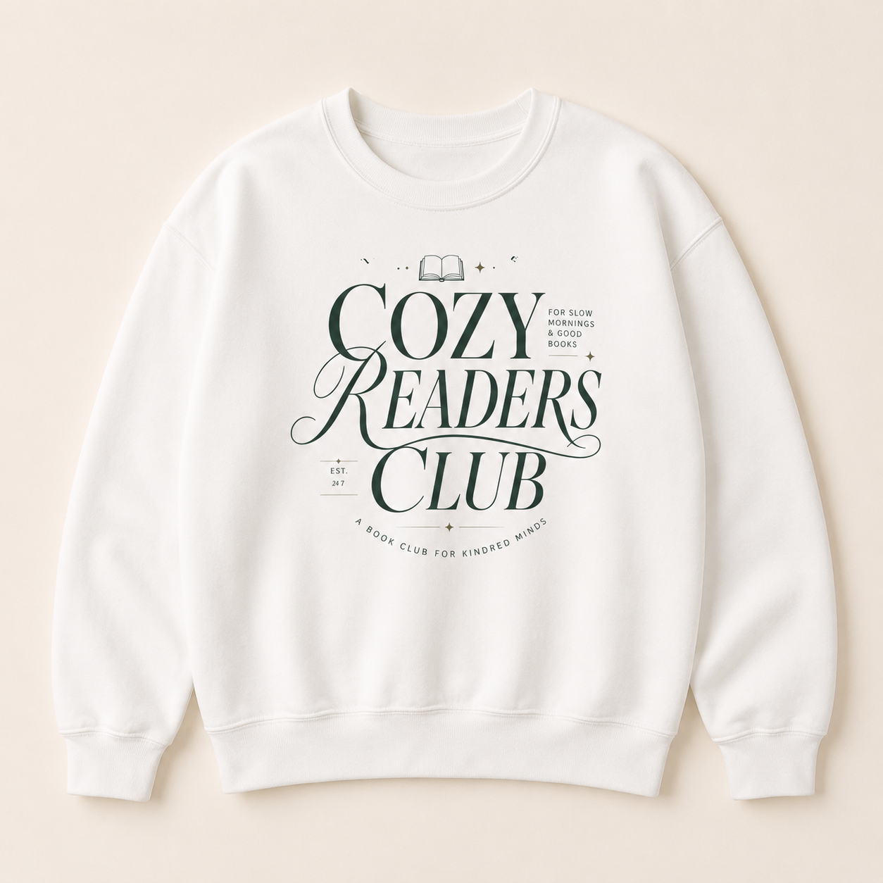 Cozy Readers Club Sweatshirt - Book Lover Crewneck