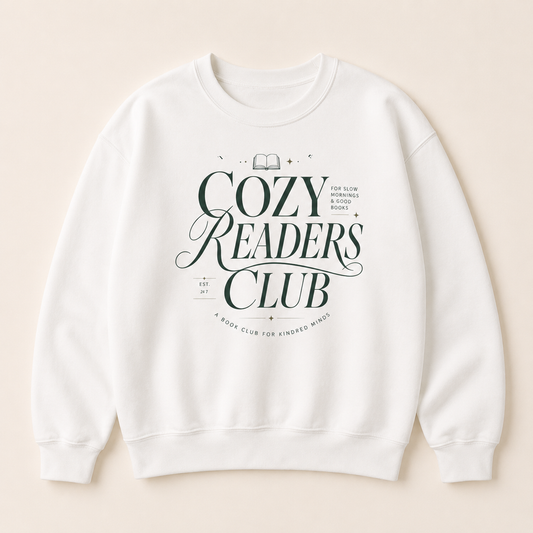 Cozy Readers Club Sweatshirt - Book Lover Crewneck
