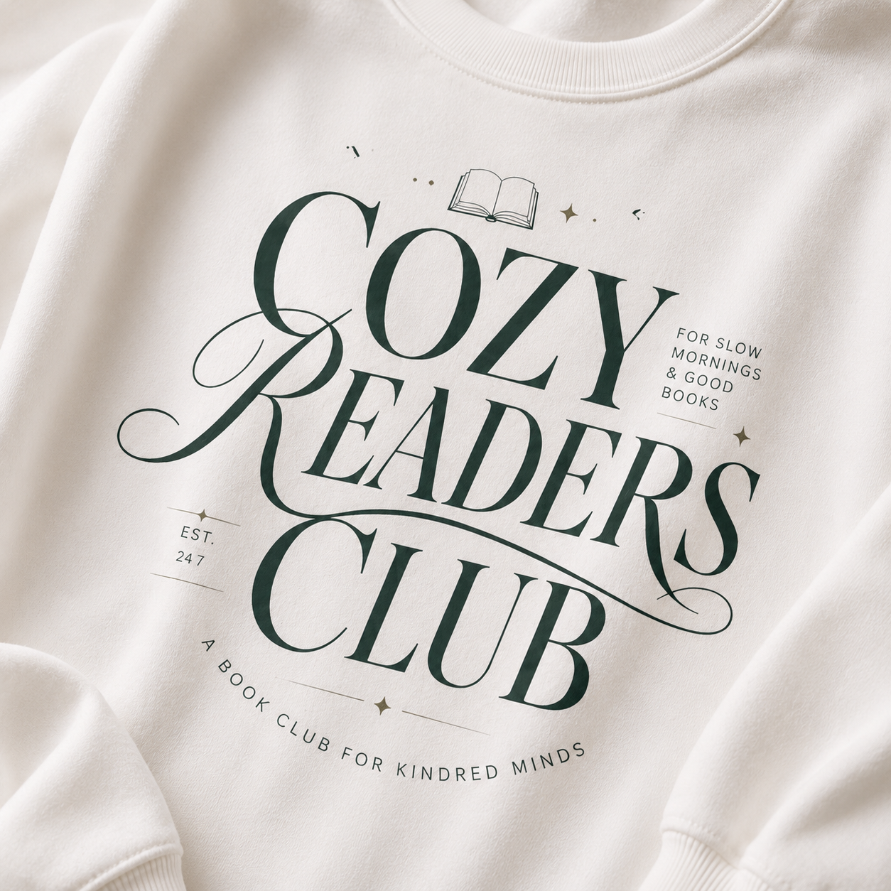 Cozy Readers Club Sweatshirt - Book Lover Crewneck