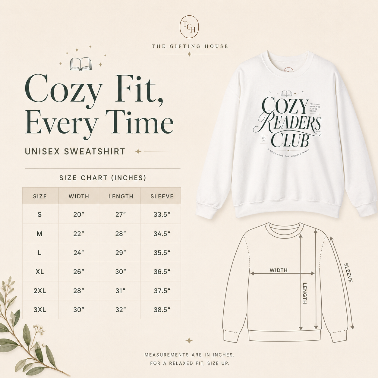 Cozy Readers Club Sweatshirt - Book Lover Crewneck