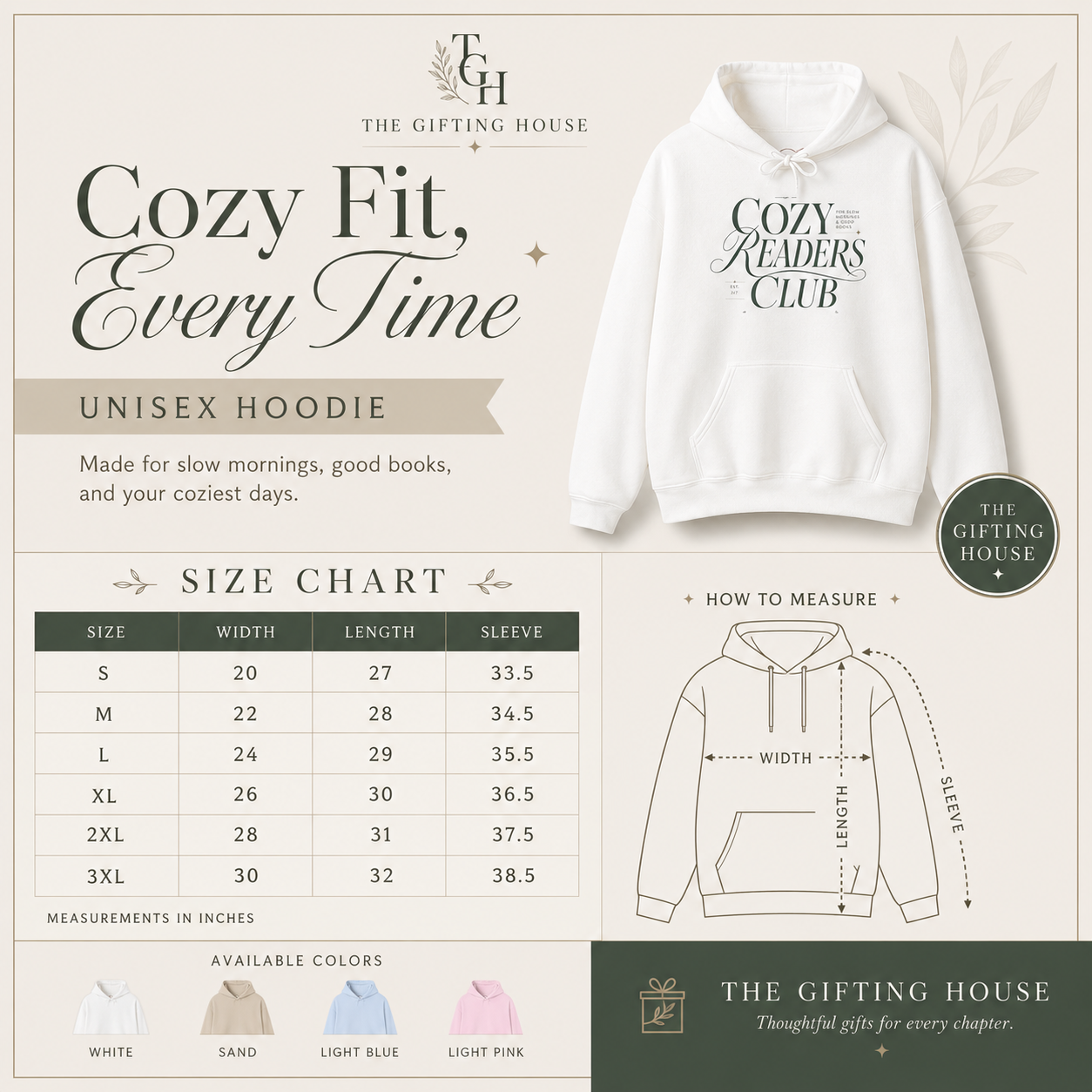 Cozy Readers Club Hoodie - Pullover for Book Lovers