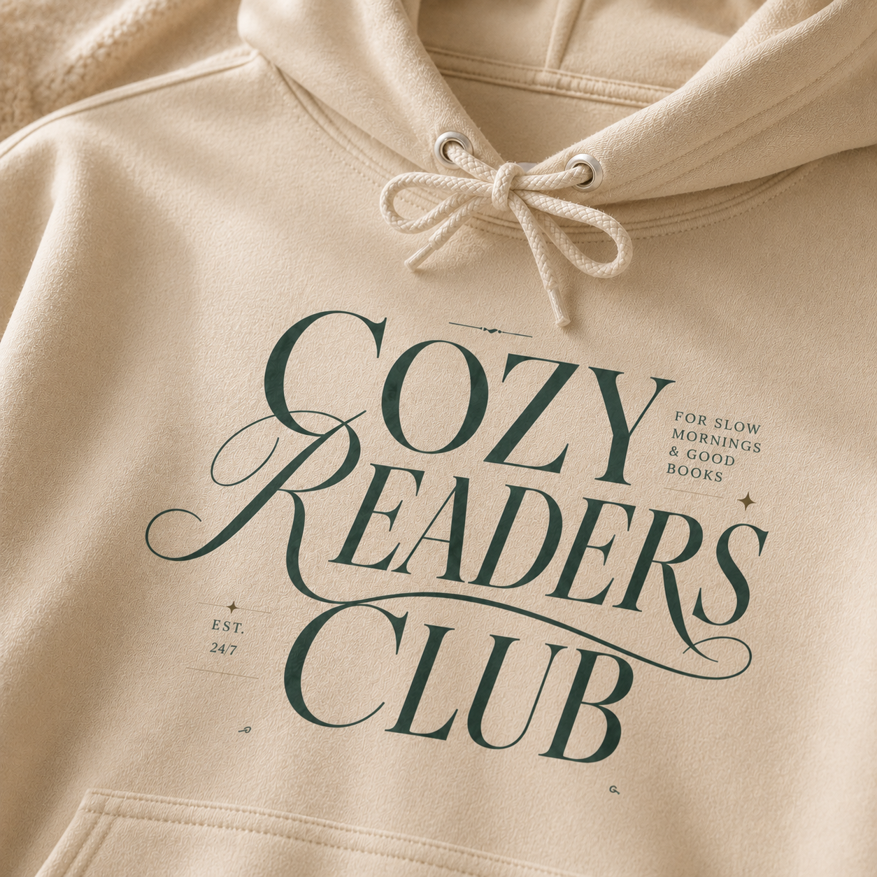 Cozy Readers Club Hoodie - Pullover for Book Lovers