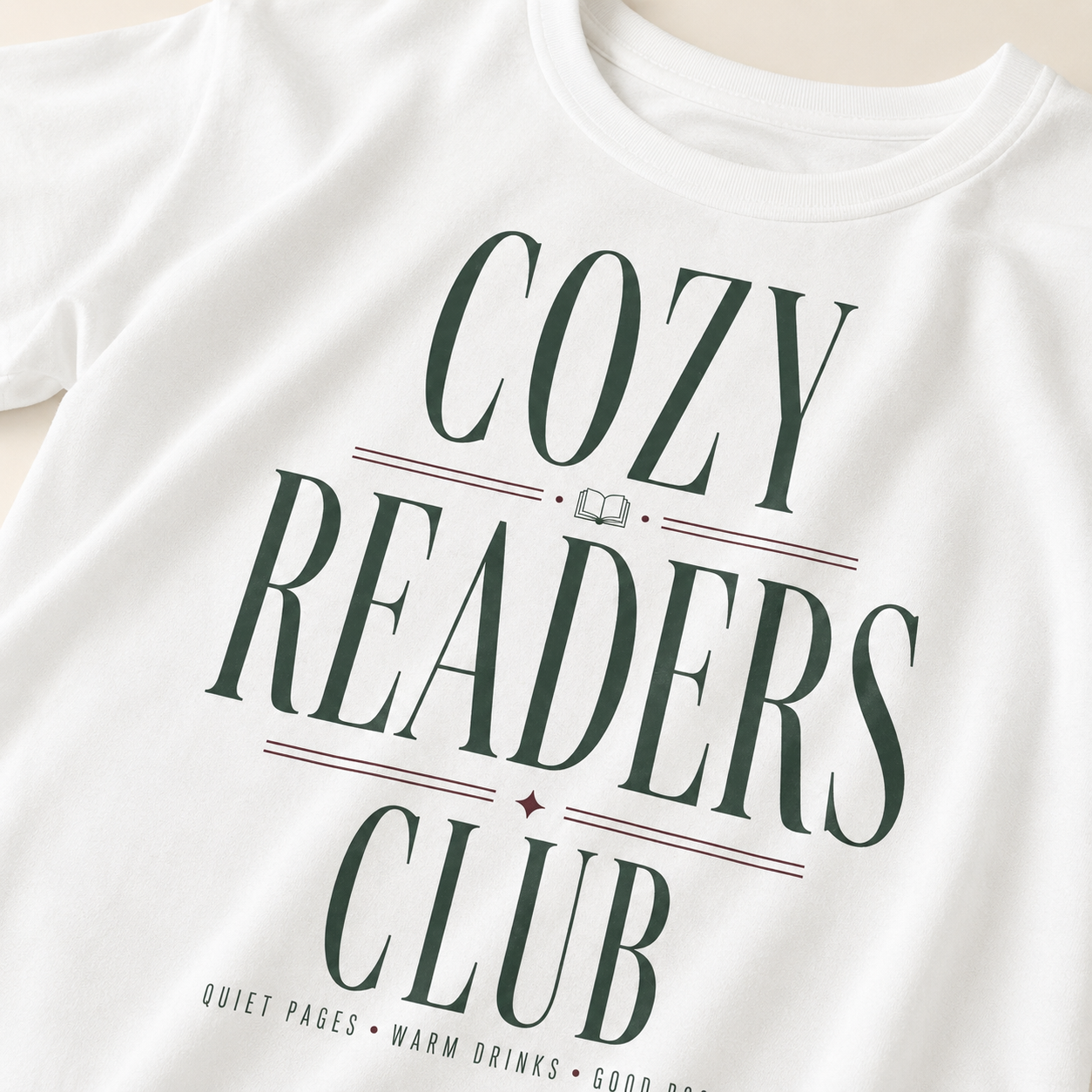 Cozy Readers Club T-Shirt - Feminine Literary Tee
