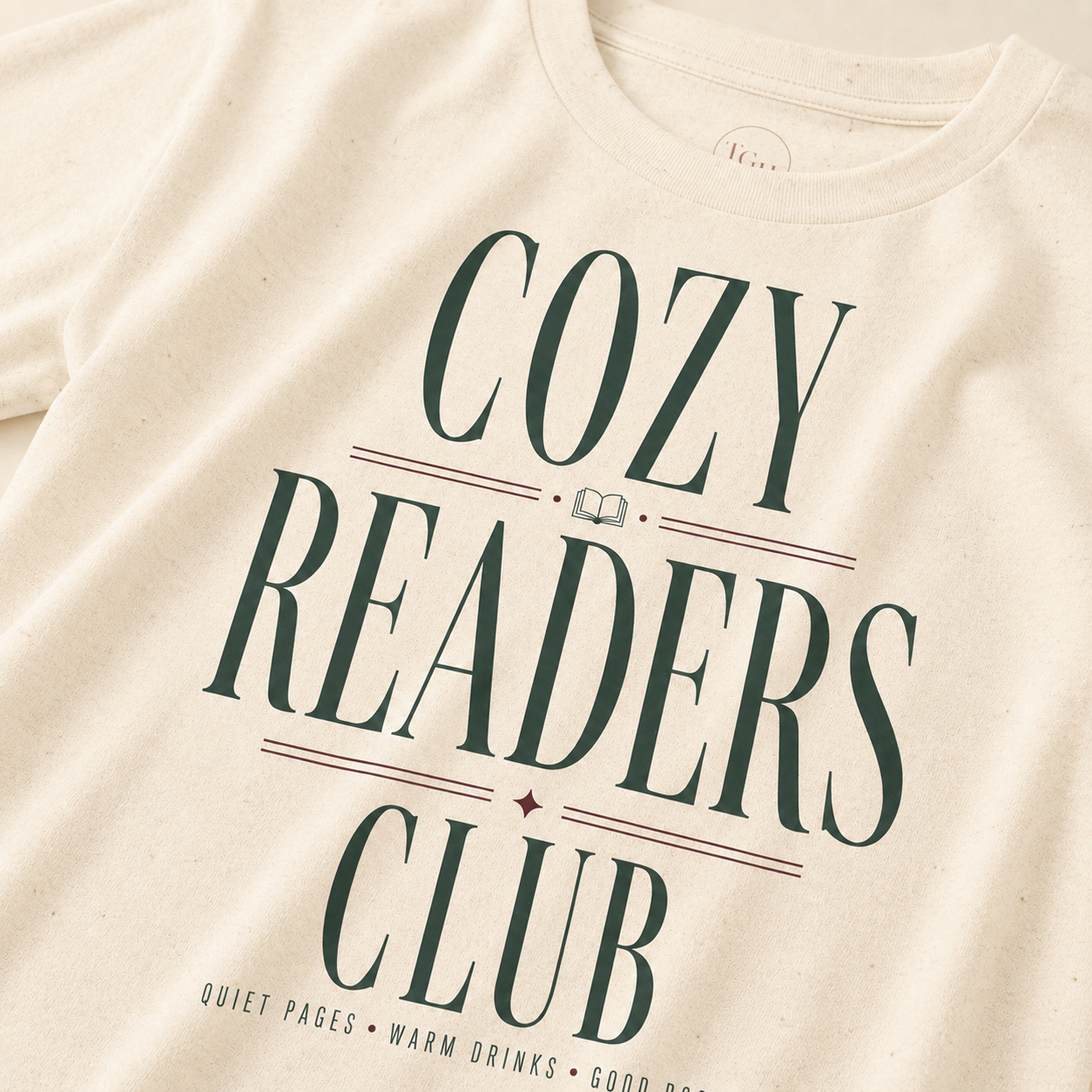 Cozy Readers Club T-Shirt - Feminine Literary Tee