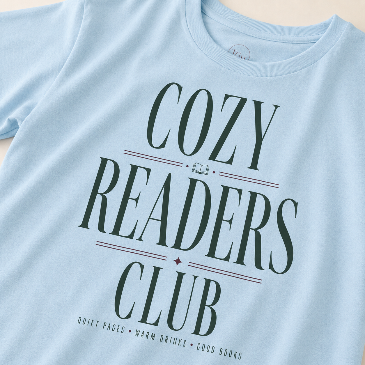 Cozy Readers Club T-Shirt - Feminine Literary Tee