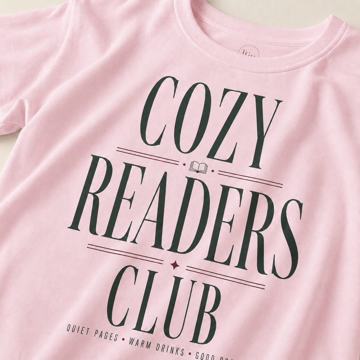 Cozy Readers Club T-Shirt - Feminine Literary Tee