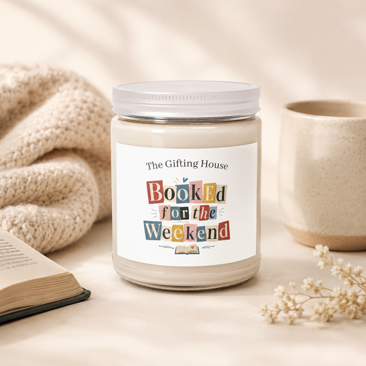 Bookish Soy Candle 9oz - Booked for the Weekend Reader Gift