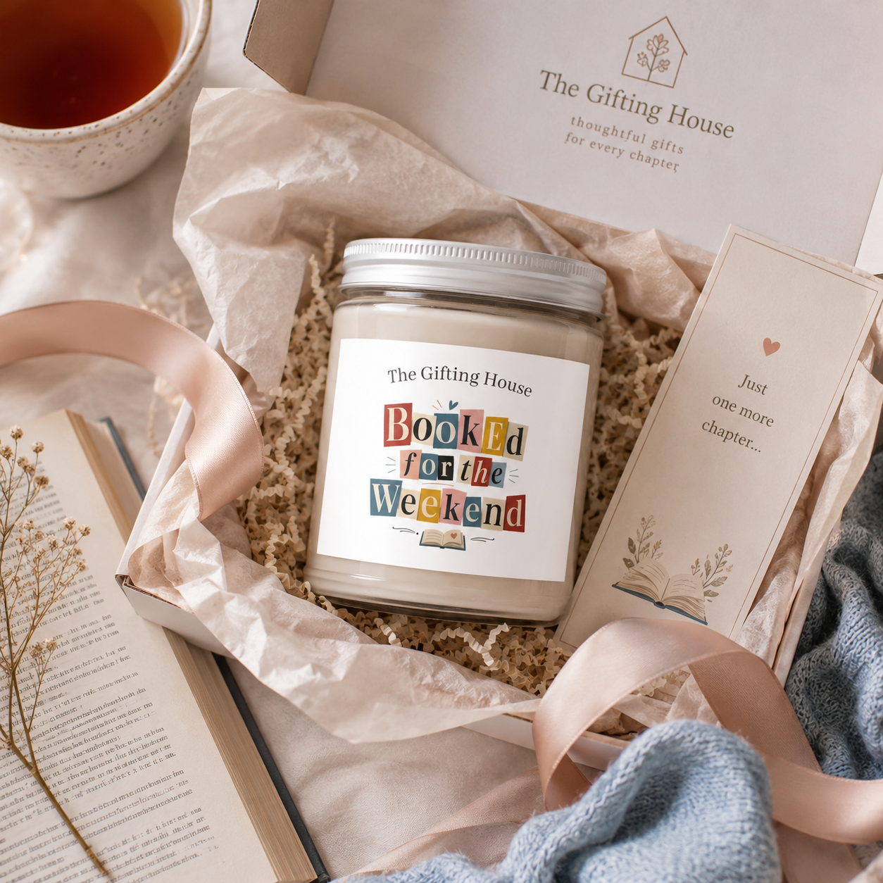 Bookish Soy Candle 9oz - Booked for the Weekend Reader Gift