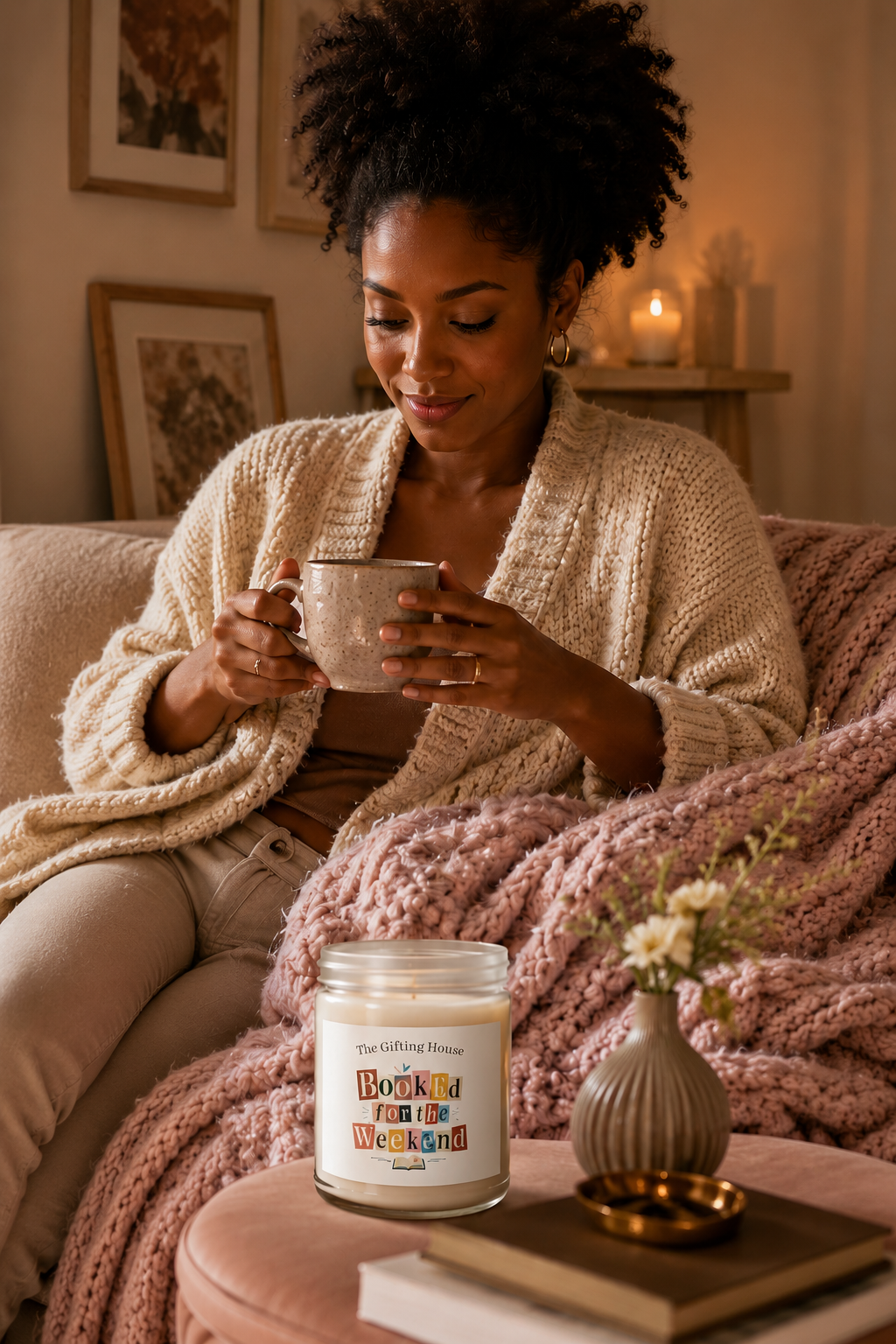 Bookish Soy Candle 9oz - Booked for the Weekend Reader Gift