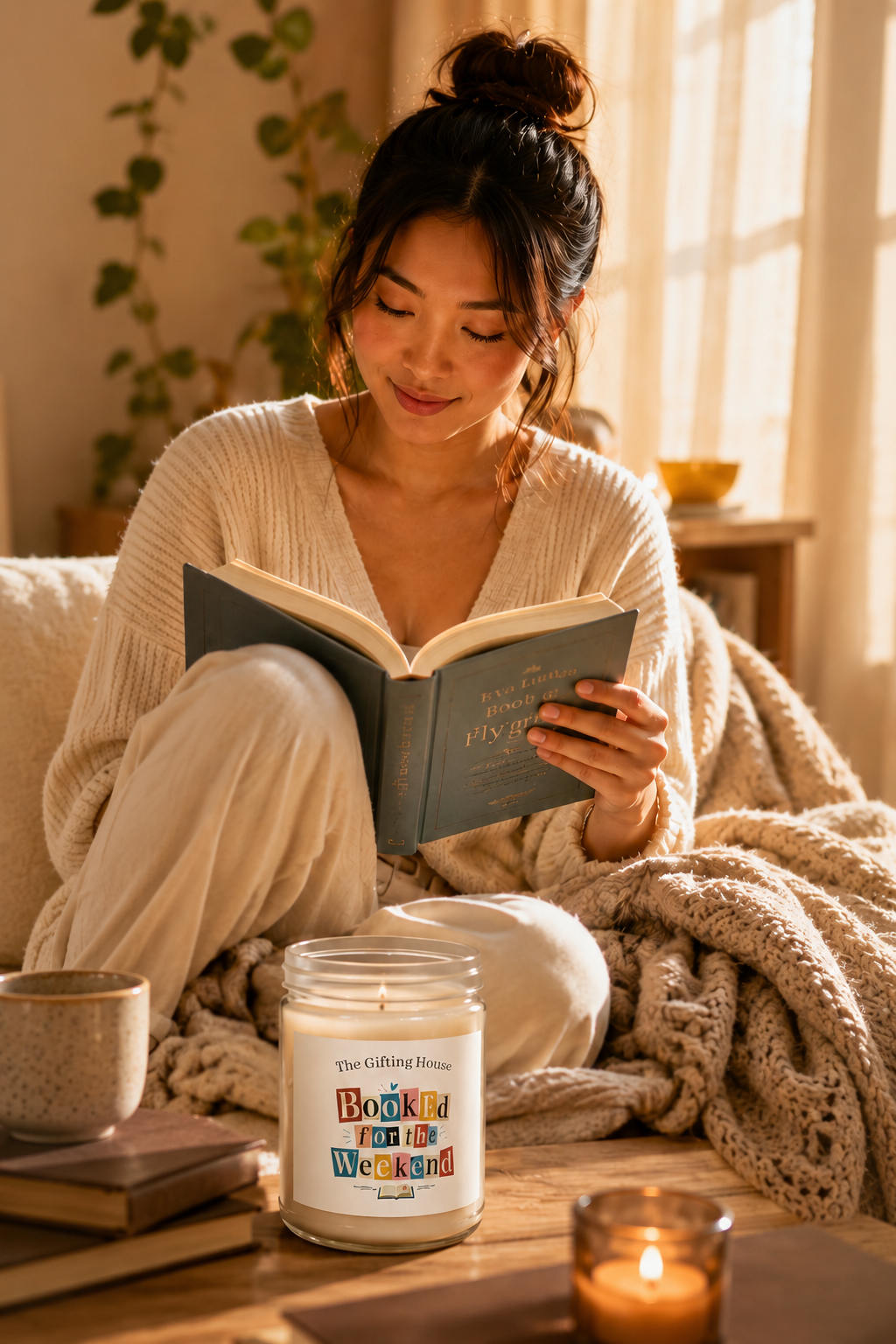 Bookish Soy Candle 9oz - Booked for the Weekend Reader Gift