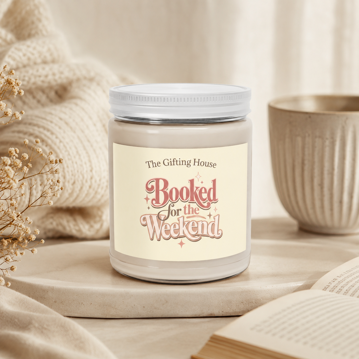 Booked for the Weekend Soy Candle - 9oz Scented Jar