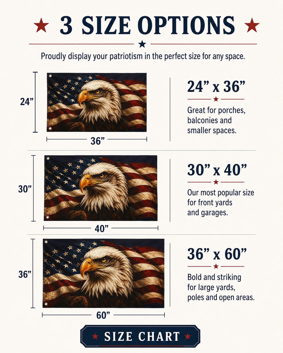 American Eagle Flag — 4th of July Patriotic Decor