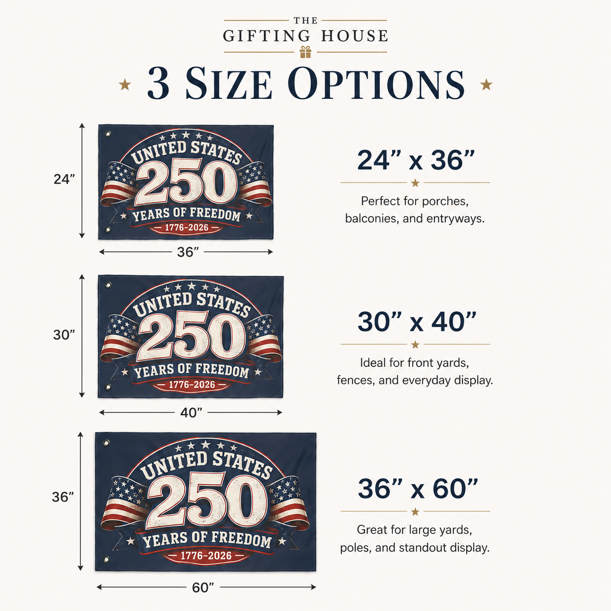 250 Years of Freedom Flag — America 250th Anniversary Decor