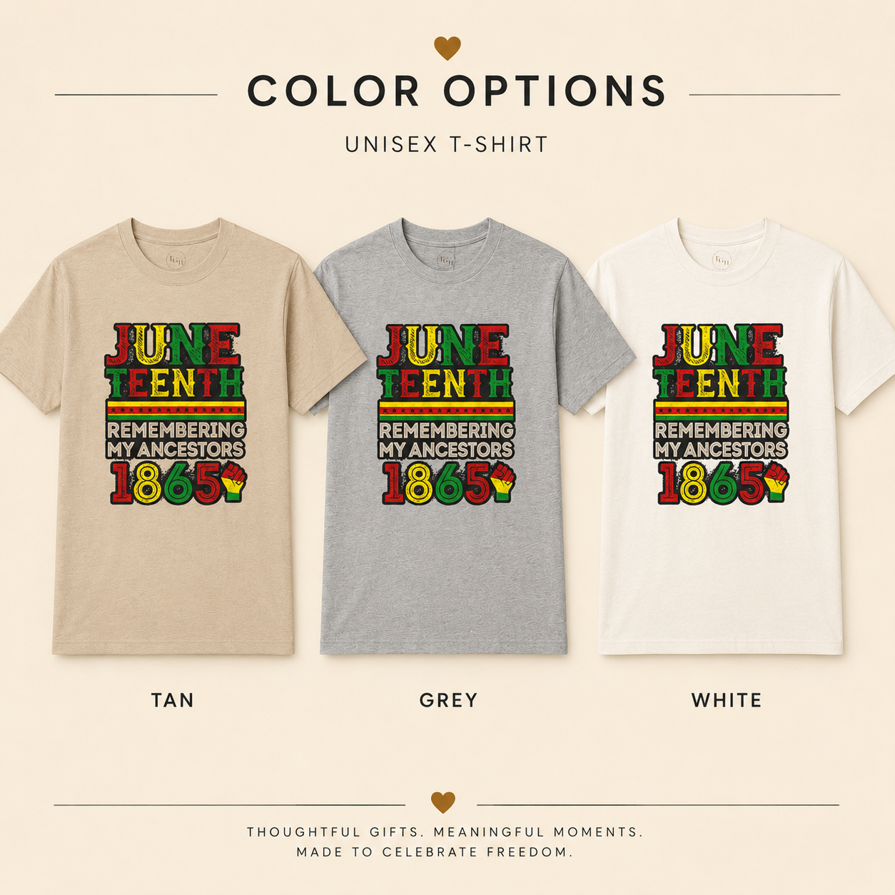 Juneteenth Remembering My Ancestors 1865 Tee