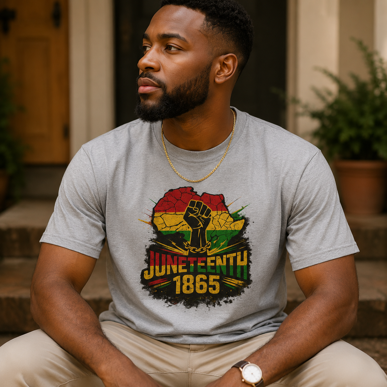 Juneteenth 1865 T-Shirt — Black Power Fist Celebration Tee