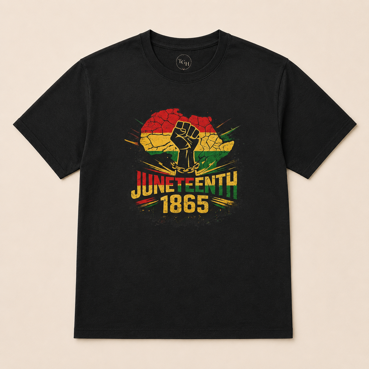 Juneteenth 1865 T-Shirt — Black Power Fist Celebration Tee