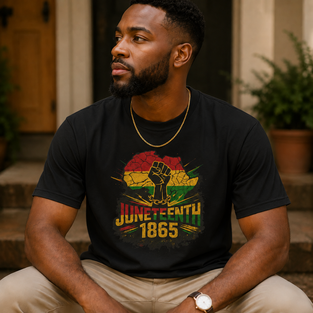 Juneteenth 1865 T-Shirt — Black Power Fist Celebration Tee