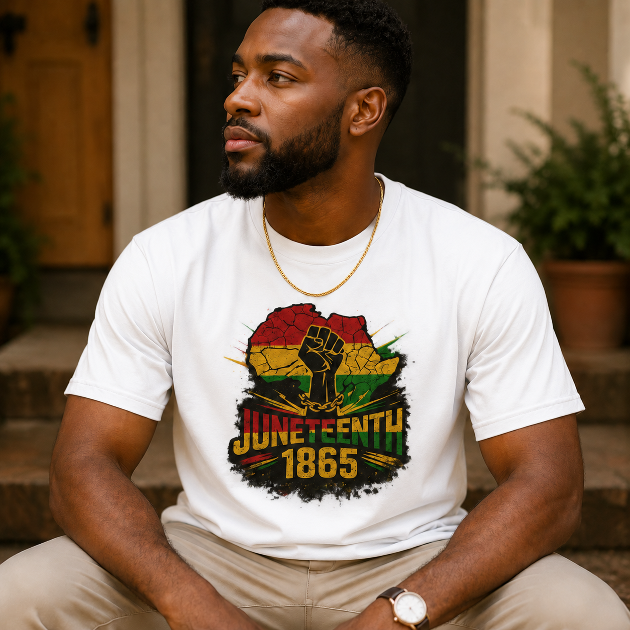 Juneteenth 1865 T-Shirt — Black Power Fist Celebration Tee