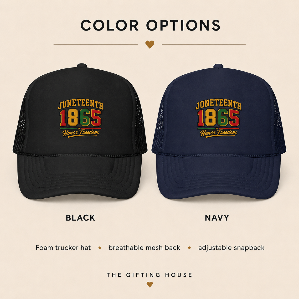 1865 Honor Freedom Trucker Hat — Juneteenth Freedom Day Gift