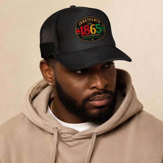 Juneteenth 1865 Trucker Hat — Freedom Day Celebration Cap Gift