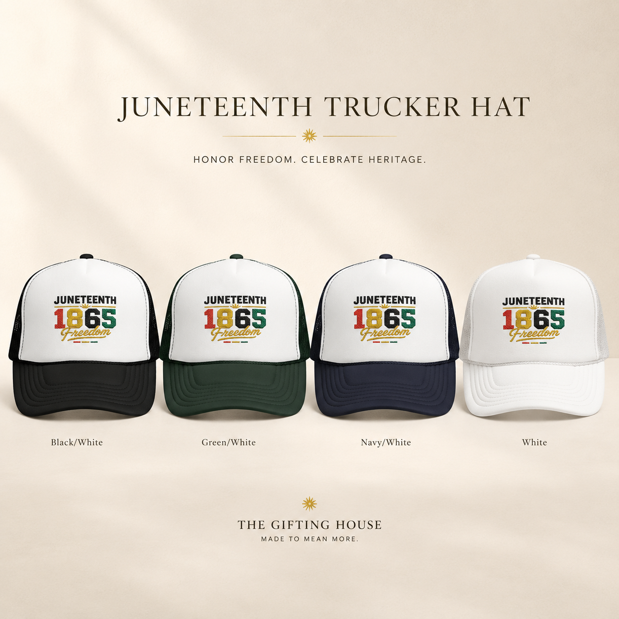 Juneteenth 1865 Freedom Trucker Hat — Celebration Pride Cap Gift