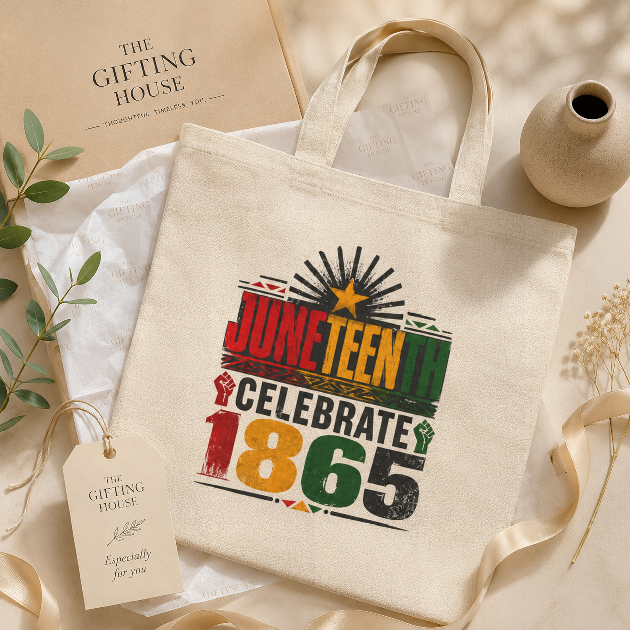 Juneteenth Celebrate 1865 Tote - Juneteenth Gift