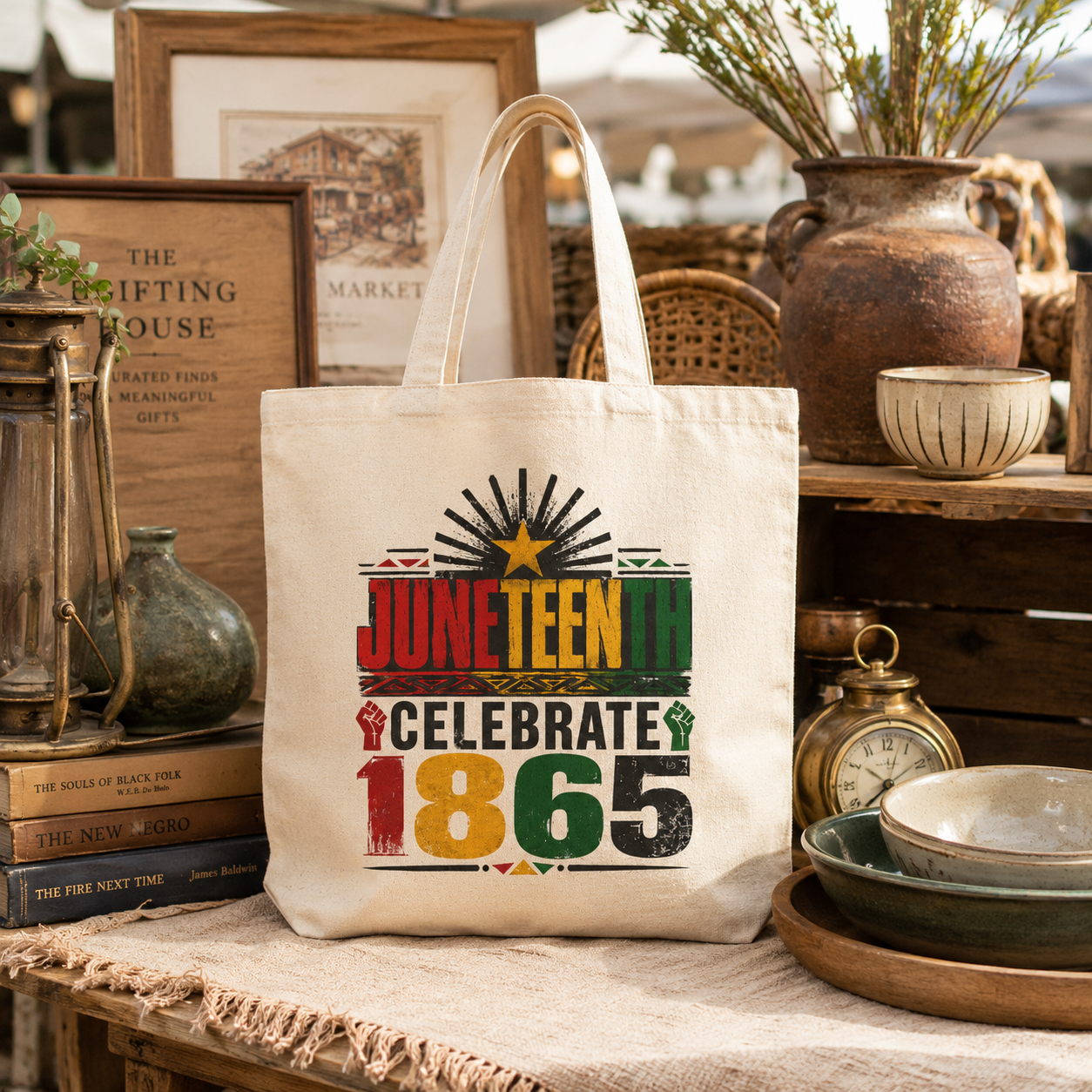 Juneteenth Celebrate 1865 Tote - Juneteenth Gift