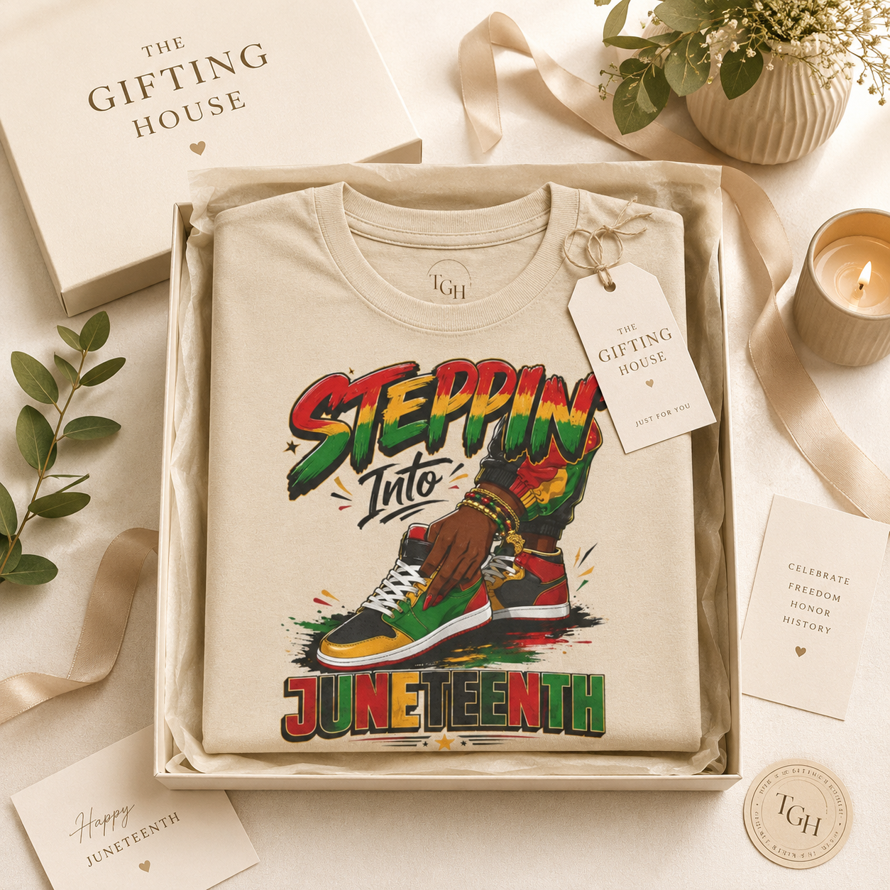 Steppin' Into Juneteenth Tee - Juneteenth Gift
