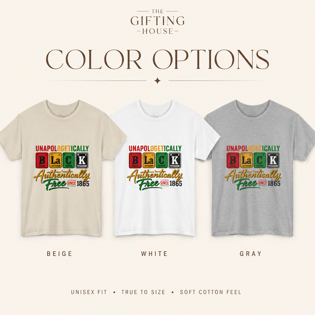 Unapologetically Black, Authentically Free Since 1865 Graphic Tee - Juneteenth Gift