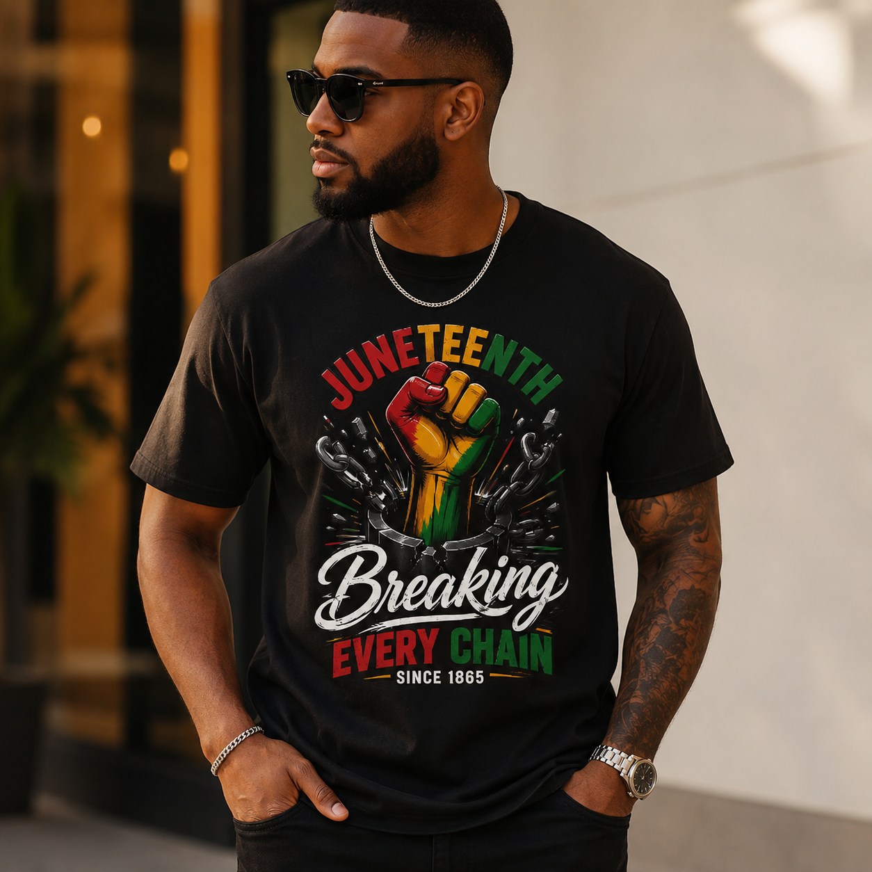 Breaking Every Chain T-Shirt — Juneteenth Freedom Day Tee