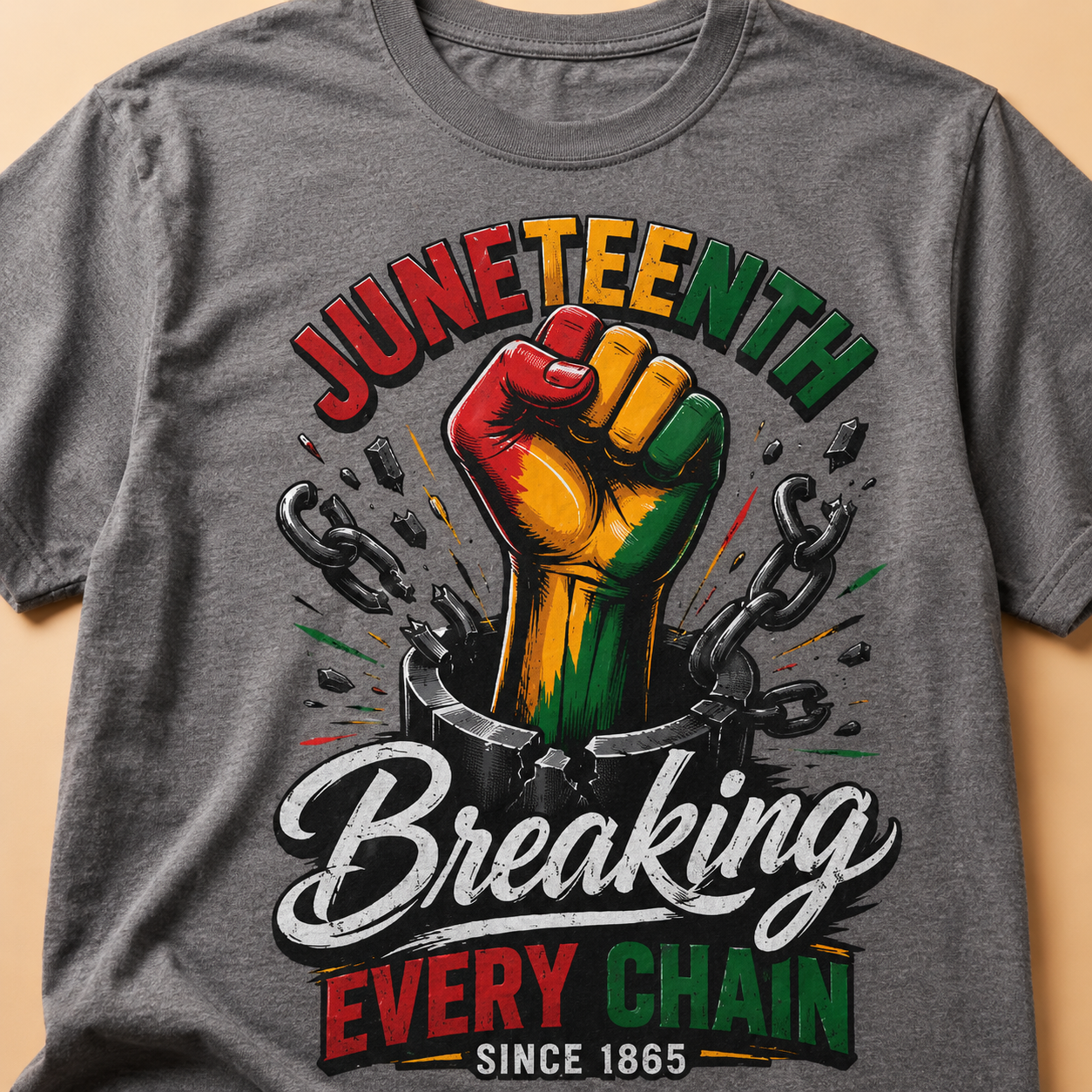 Breaking Every Chain T-Shirt — Juneteenth Freedom Day Tee
