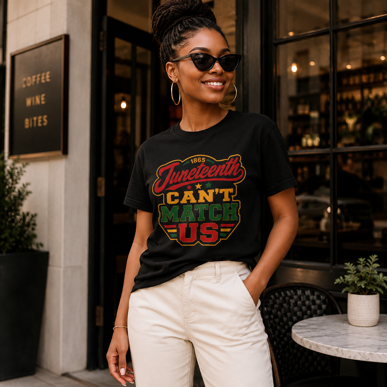 Juneteenth Can't Match Us T-Shirt – Black History Celebration Tee Gift