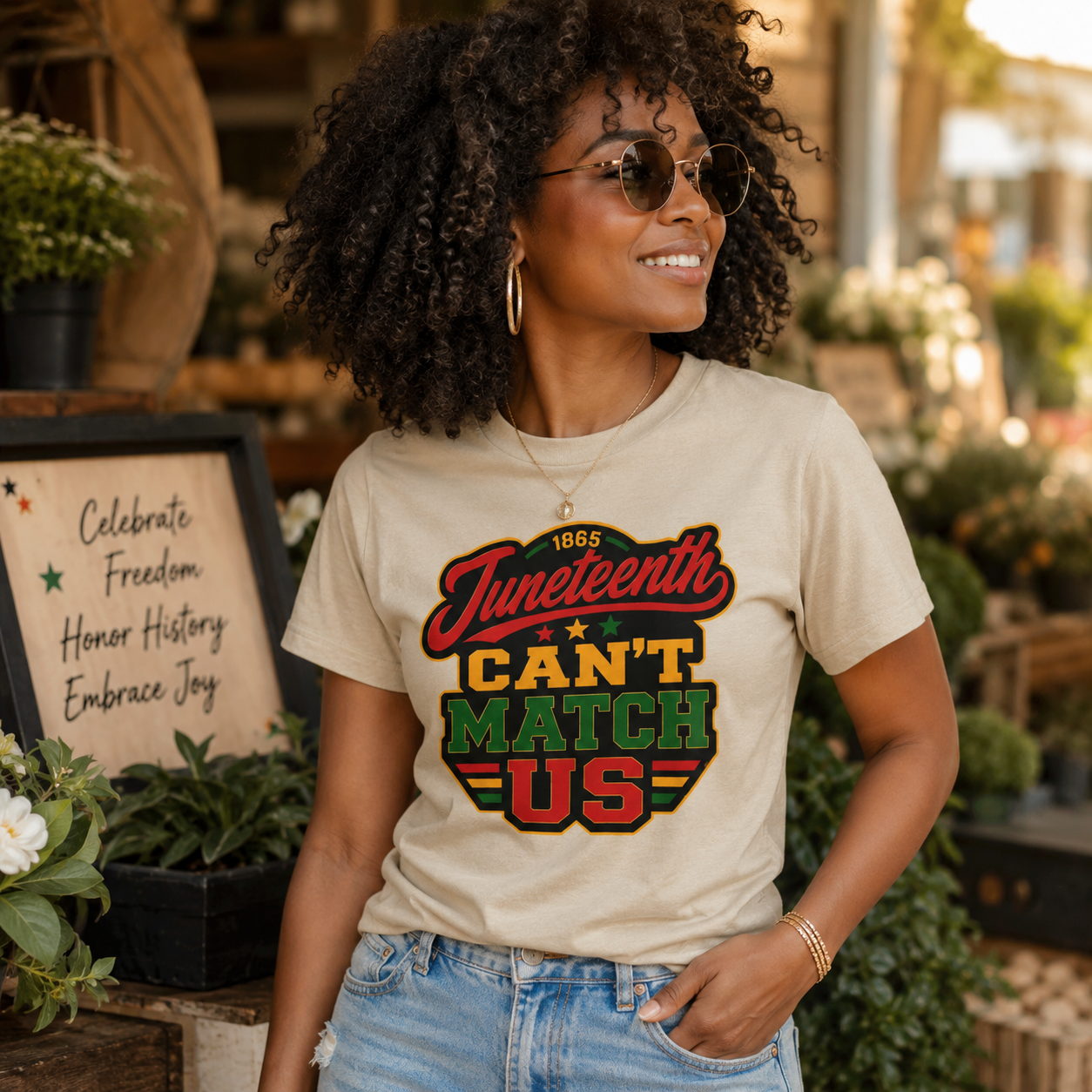 Juneteenth Can't Match Us T-Shirt – Black History Celebration Tee Gift