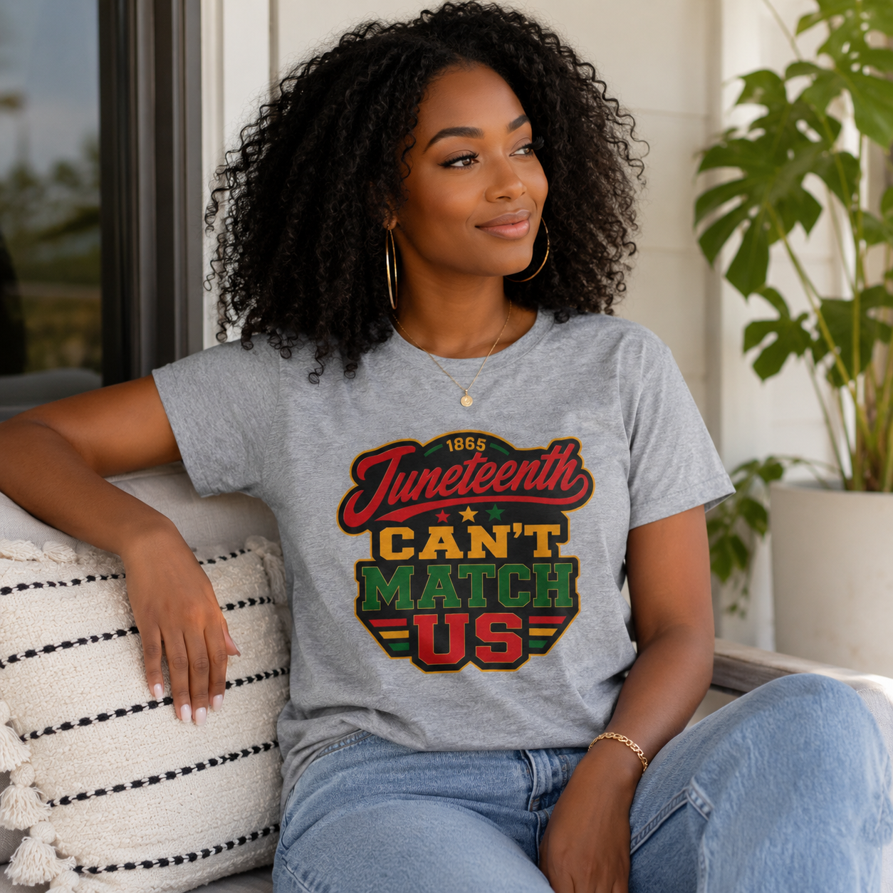 Juneteenth Can't Match Us T-Shirt – Black History Celebration Tee Gift