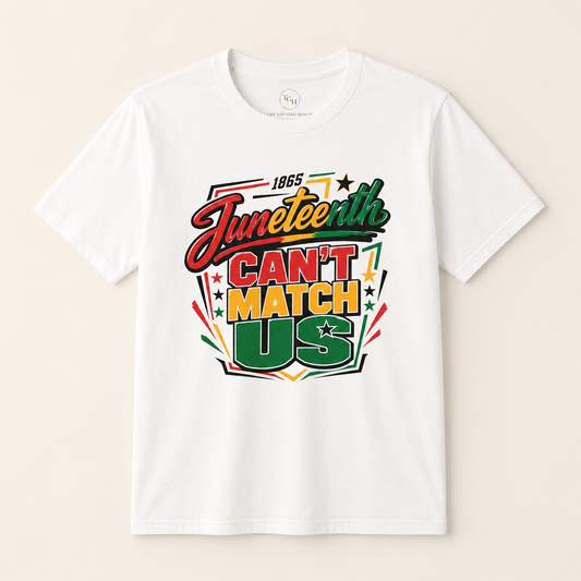 Juneteenth "Can't Match Us" Graphic Tee - Juneteenth Celebration Gift