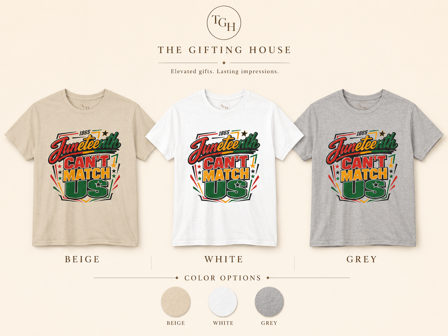 Juneteenth "Can't Match Us" Graphic Tee - Juneteenth Celebration Gift