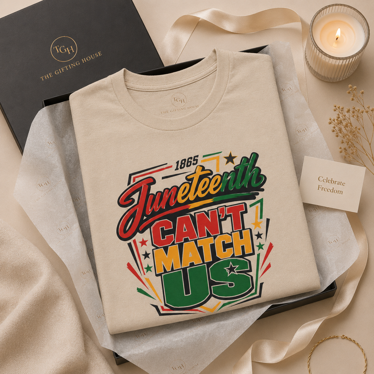 Juneteenth "Can't Match Us" Graphic Tee - Juneteenth Celebration Gift