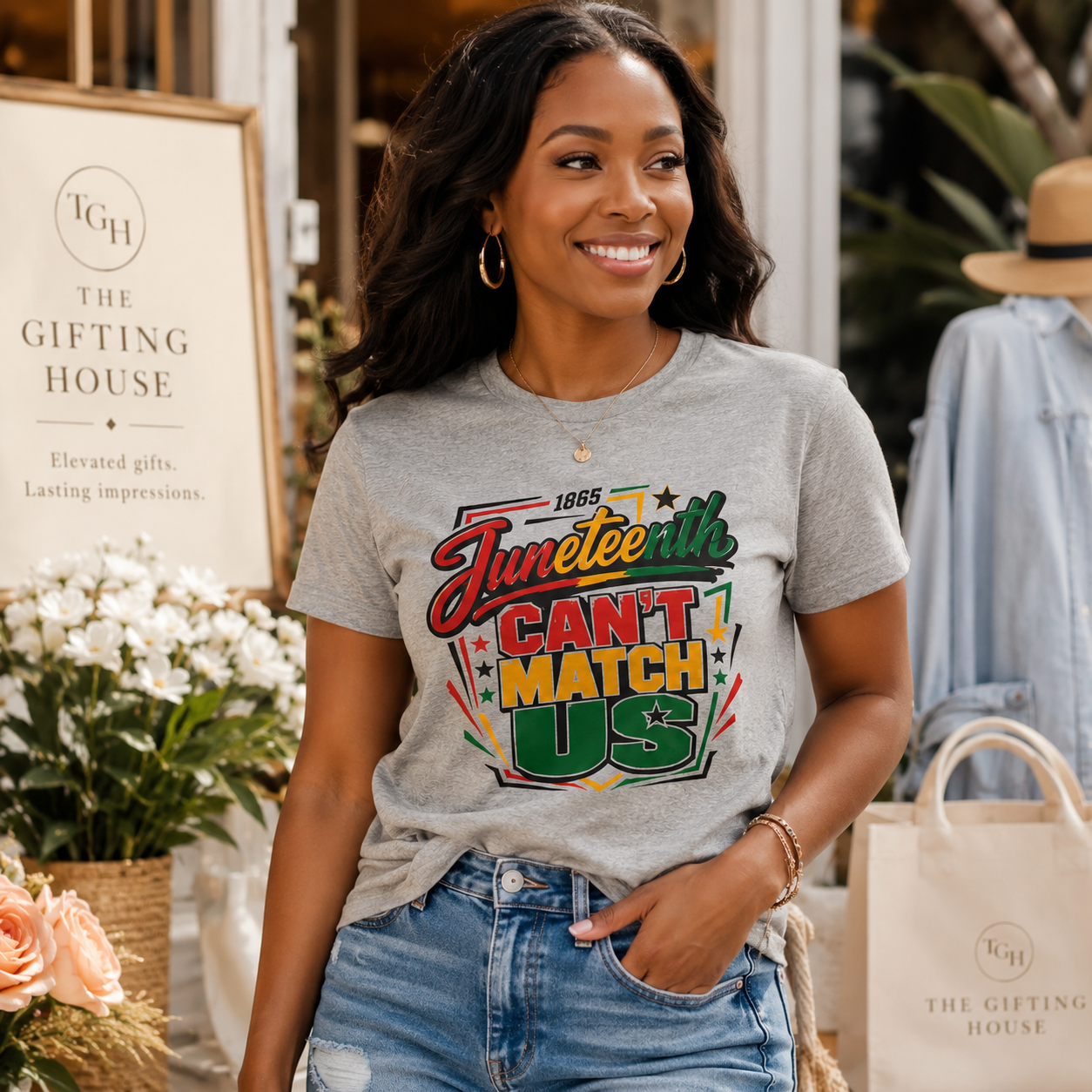 Juneteenth "Can't Match Us" Graphic Tee - Juneteenth Celebration Gift