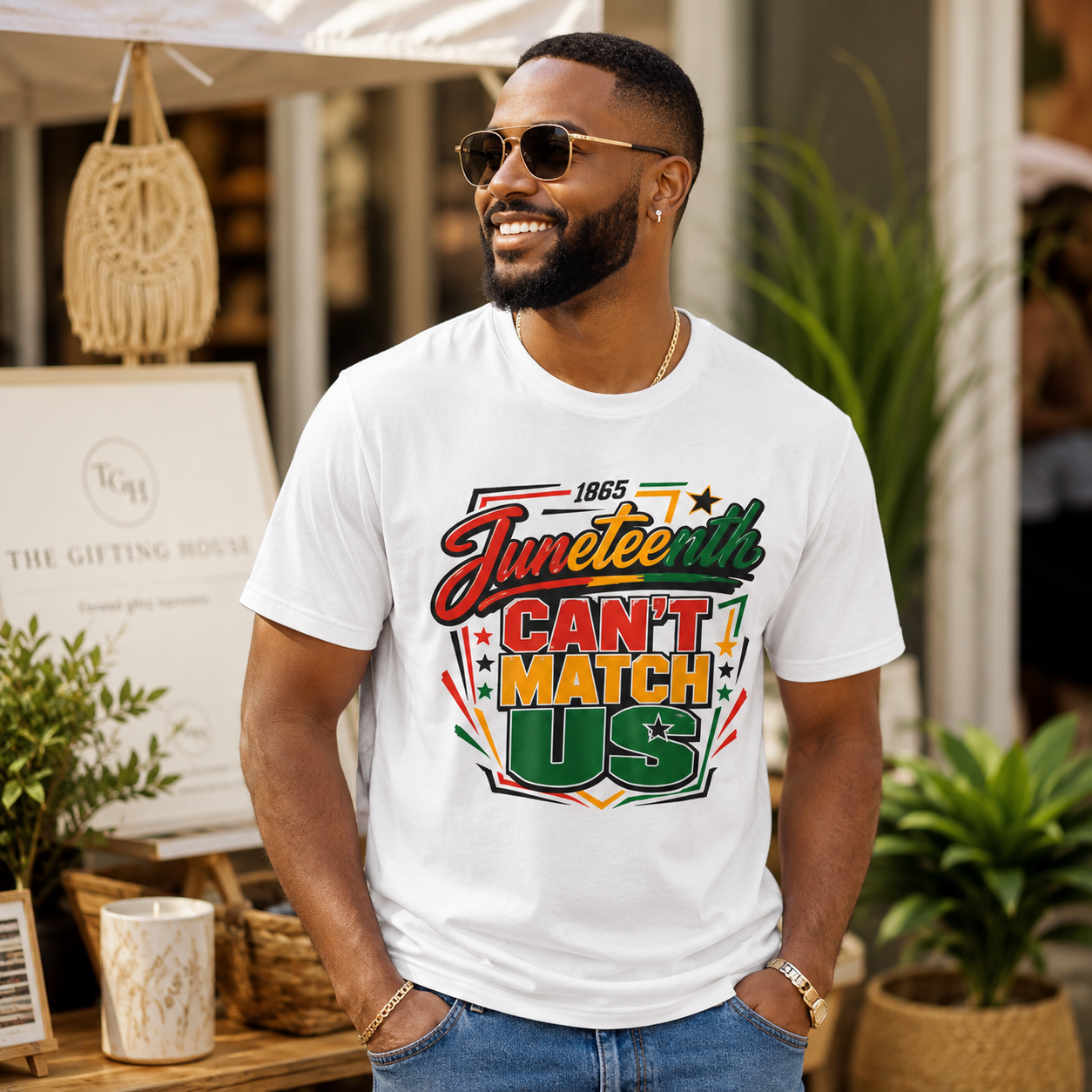 Juneteenth "Can't Match Us" Graphic Tee - Juneteenth Celebration Gift