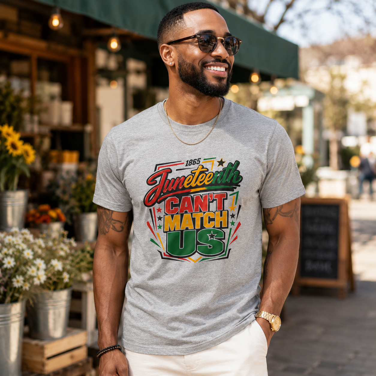 Juneteenth "Can't Match Us" Graphic Tee - Juneteenth Celebration Gift