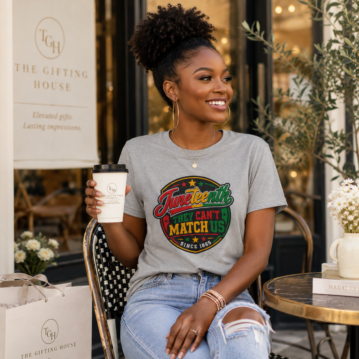 "They Can't Match Us" Retro Badge T-Shirt (Since 1865) - Juneteenth Tee Gift
