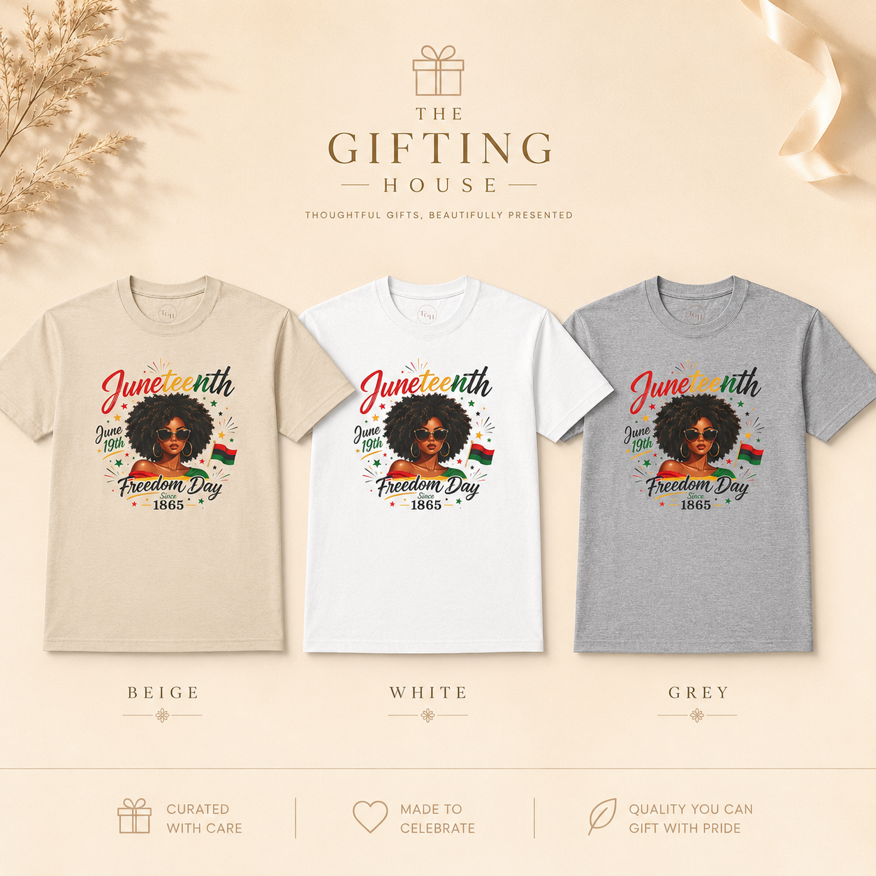 "Juneteenth 1865" Celebration Tee - Juneteenth Gift