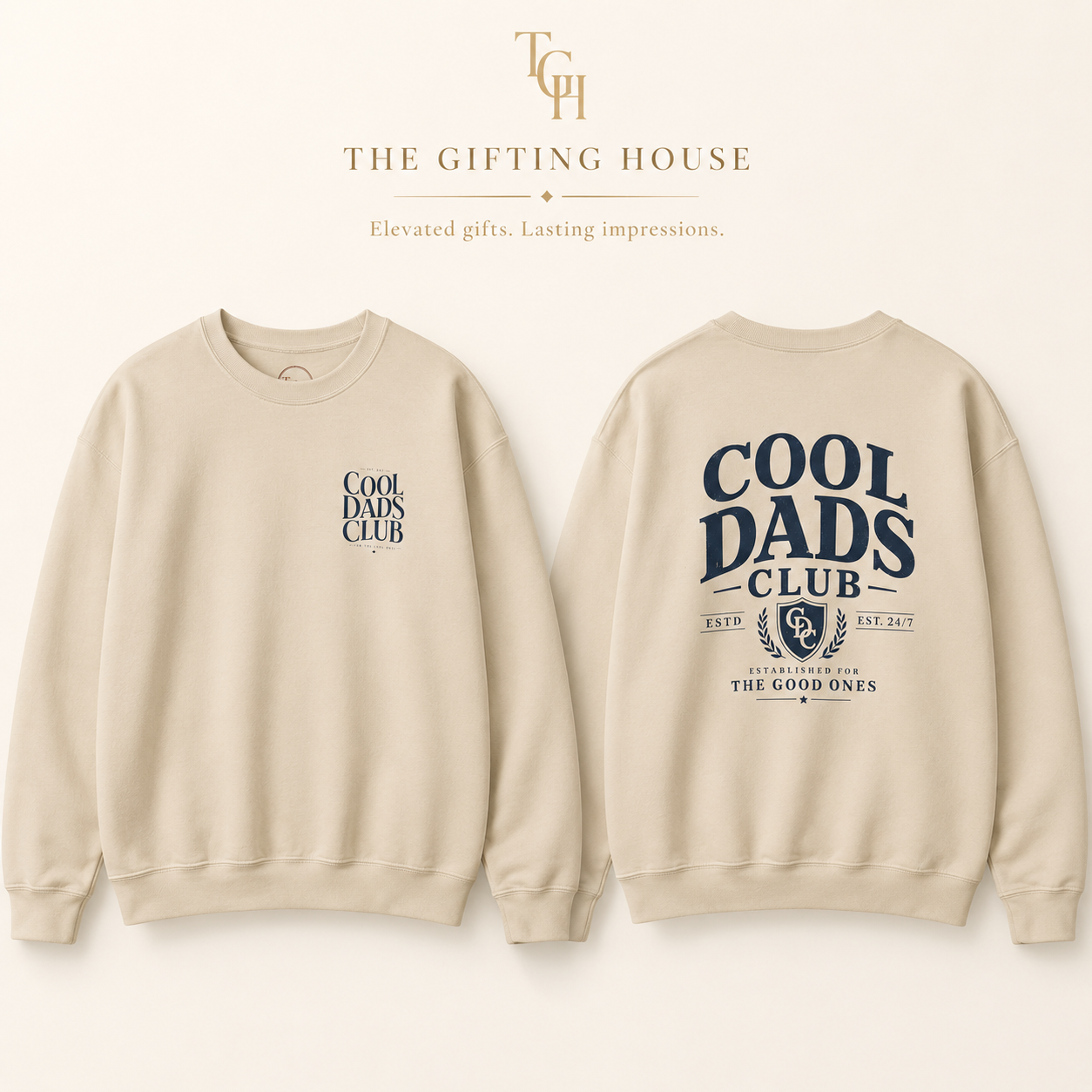 Cool Dads Club Sweatshirt — Graphic Crewneck for Fathers Gift
