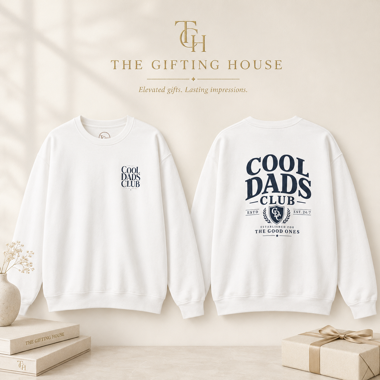 Cool Dads Club Sweatshirt — Graphic Crewneck for Fathers Gift