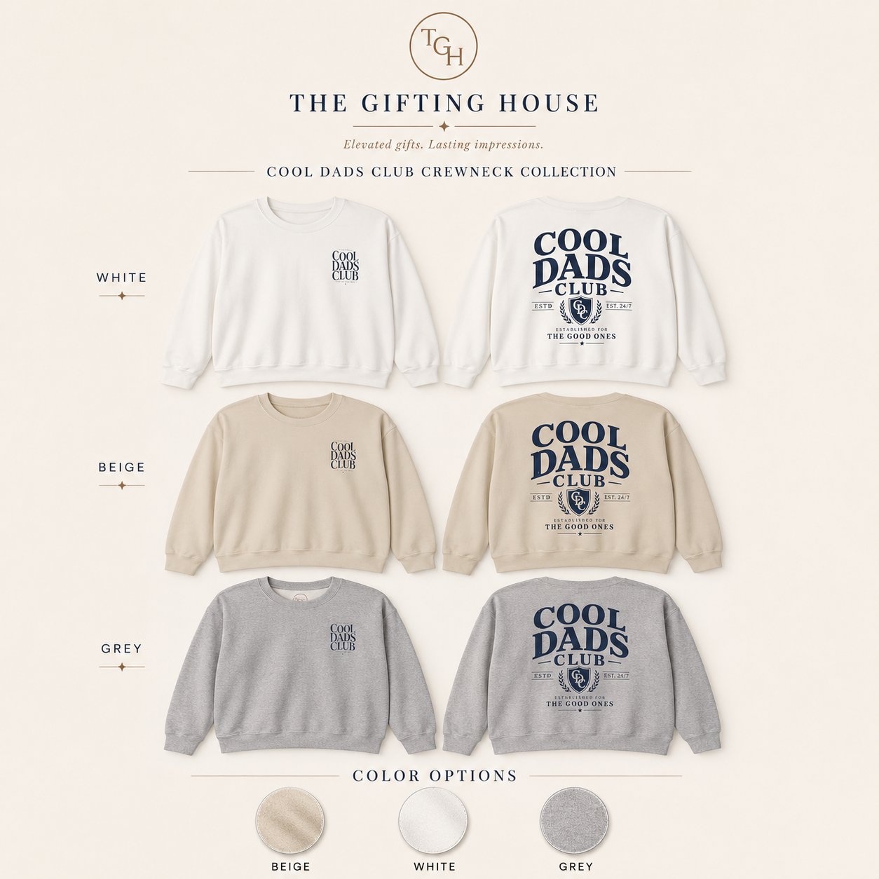 Cool Dads Club Sweatshirt — Graphic Crewneck for Fathers Gift