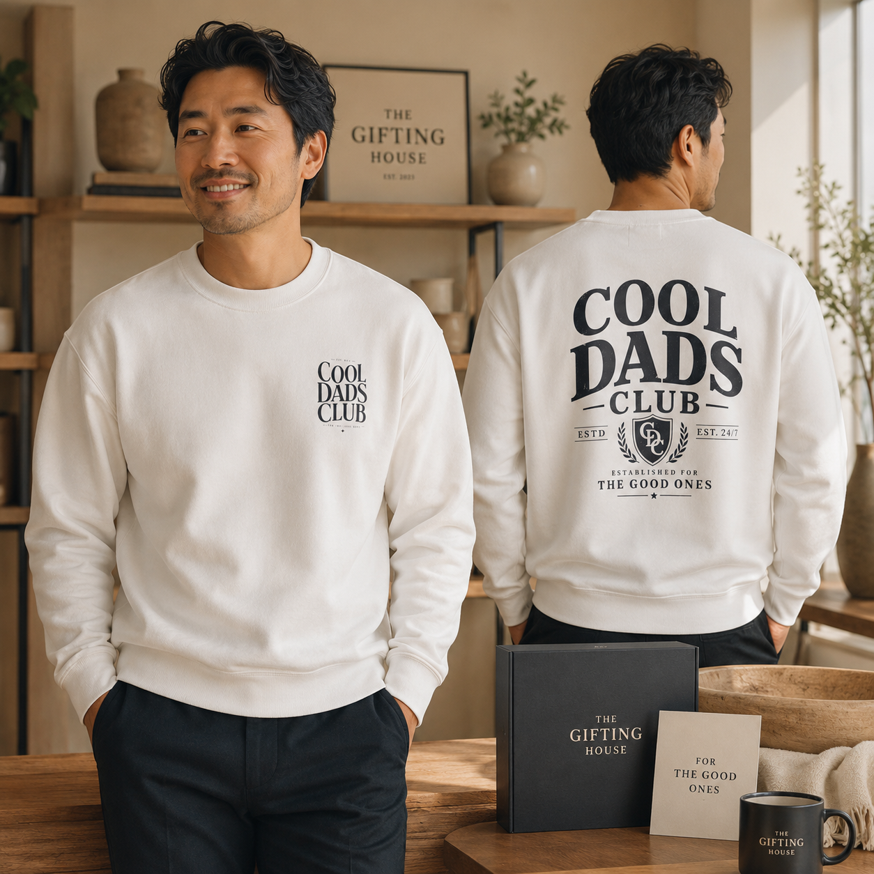 Cool Dads Club Sweatshirt — Graphic Crewneck for Fathers Gift