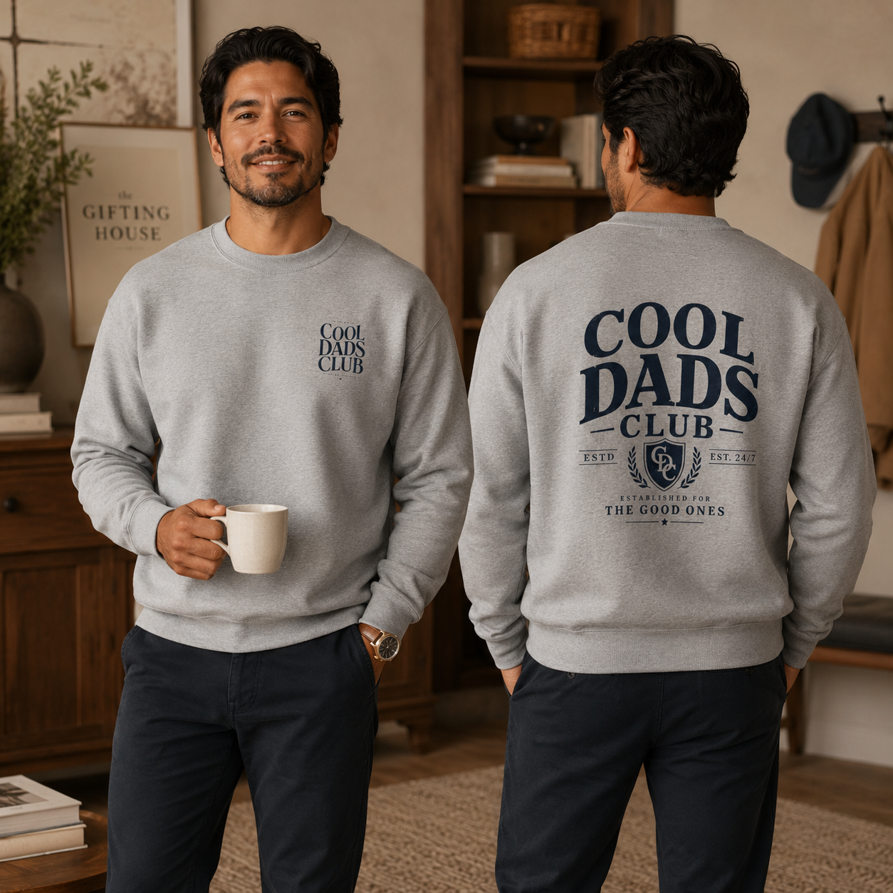 Cool Dads Club Sweatshirt — Graphic Crewneck for Fathers Gift