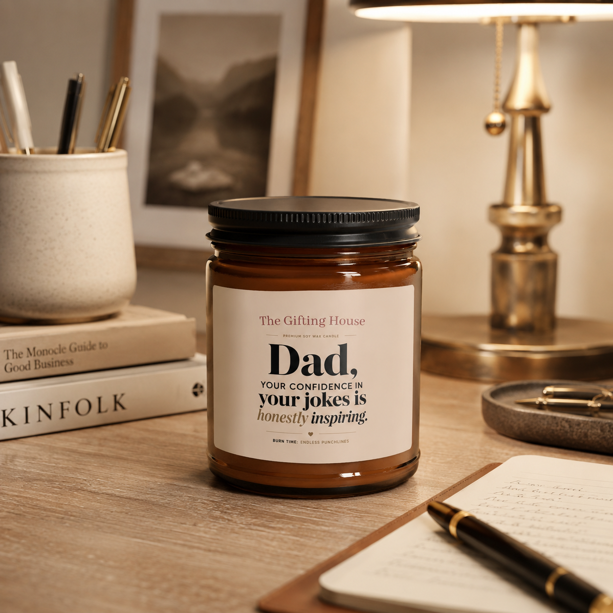 Endless Punchlines Soy Candle —  Father's Gift
