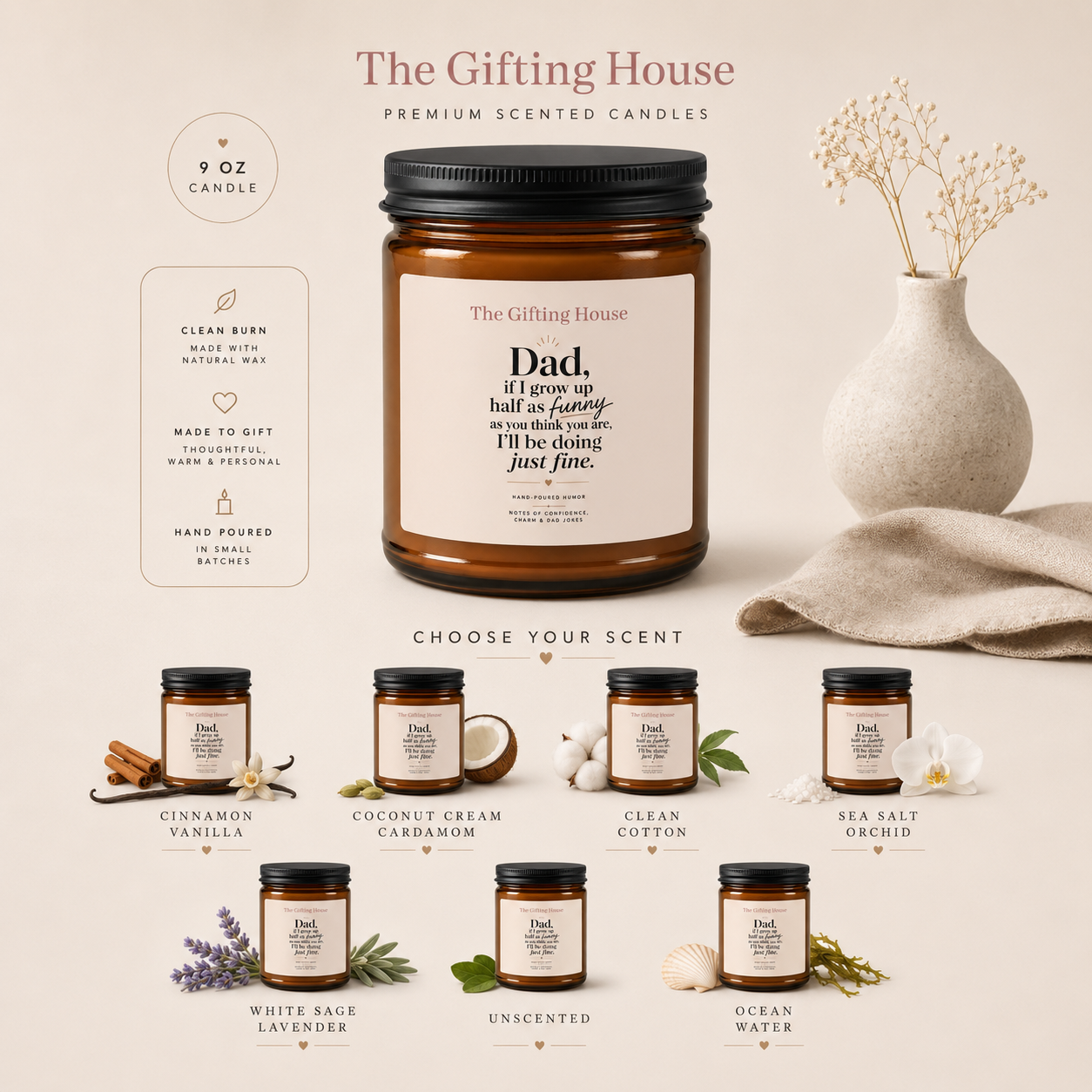 Dad Humor Soy Candle —  Father's Gift