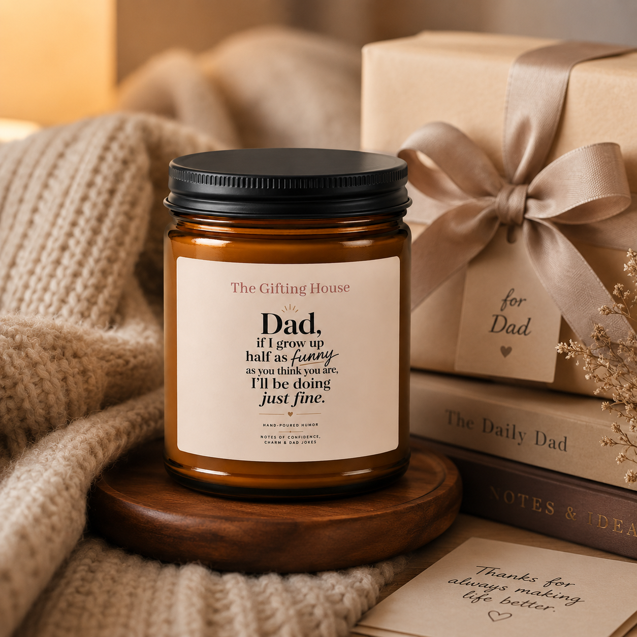 Dad Humor Soy Candle —  Father's Gift